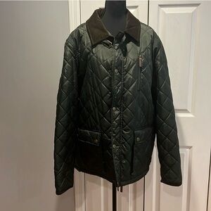 Dark Green Quilted Men’s Jacket